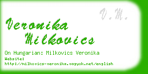 veronika milkovics business card